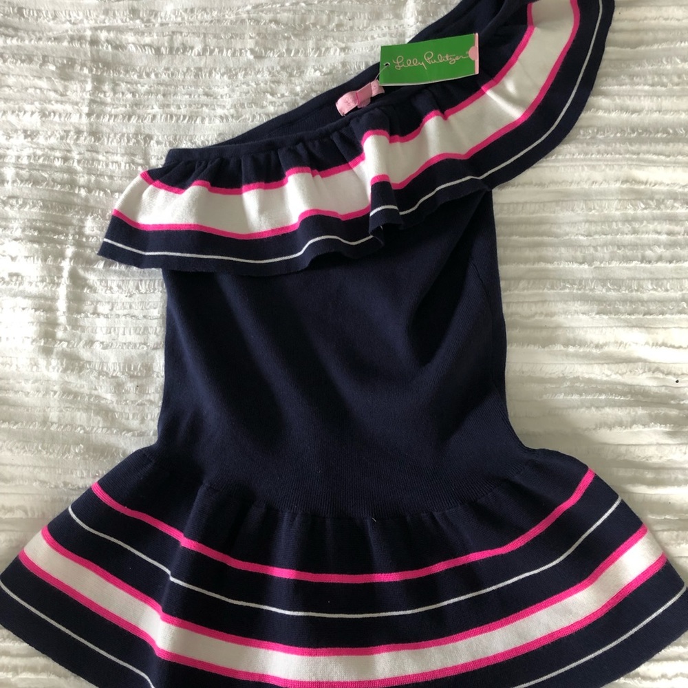 🆕NWT Lilly Pulitzer One Shoulder Ruffle Peplum